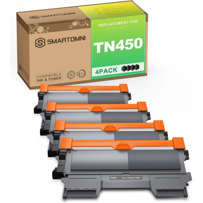 S SMARTOMNI Compatible Toner Cartridge Replacement for Brother TN450 TN420 TN-450 TN-420 4 Packs